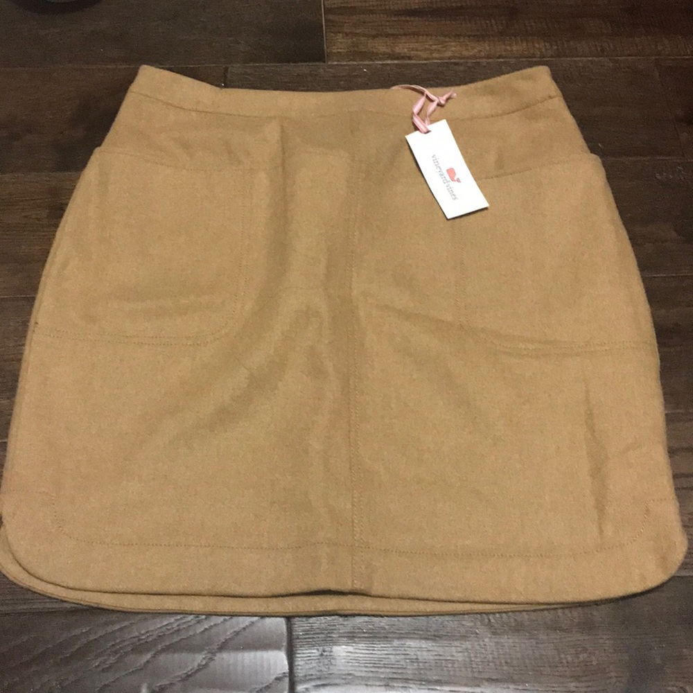 NET Vineyard Vines camel wool skirt